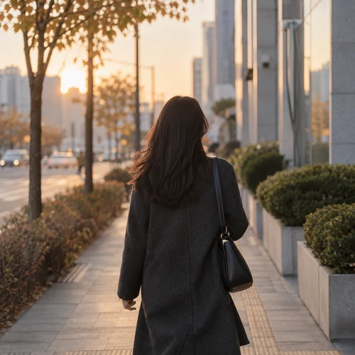 출퇴근 이동 상황을 설명하는 성인의 예시